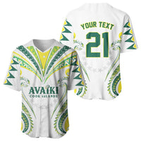 Custom Rugby Cook Islands Avaiki Baseball Jersey White Kuki Airani Tribal Maori Inspired LT9 - Polynesian Pride