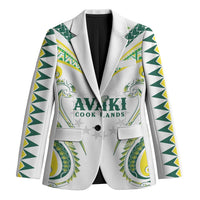 Custom Rugby Cook Islands Avaiki Blazer White Kuki Airani Tribal Maori Inspired - Polynesian Pride