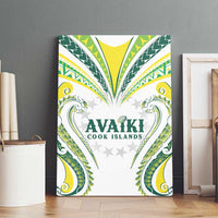Rugby Cook Islands Avaiki Canvas Wall Art White Kuki Airani Tribal Maori Inspired - Polynesian Pride
