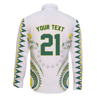 Custom Rugby Cook Islands Avaiki Family Matching Puletasi and Hawaiian Shirt White Kuki Airani Tribal Maori Inspired - Polynesian Pride