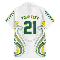 Custom Rugby Cook Islands Avaiki Family Matching Short Sleeve Bodycon Dress and Hawaiian Shirt White Kuki Airani Tribal Maori Inspired - Polynesian Pride
