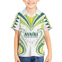 Custom Rugby Cook Islands Avaiki Family Matching Tank Maxi Dress and Hawaiian Shirt White Kuki Airani Tribal Maori Inspired - Polynesian Pride