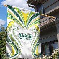 Rugby Cook Islands Avaiki Garden Flag White Kuki Airani Tribal Maori Inspired - Polynesian Pride