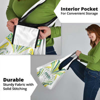 Rugby Cook Islands Avaiki Grocery Bag White Kuki Airani Tribal Maori Inspired - Polynesian Pride