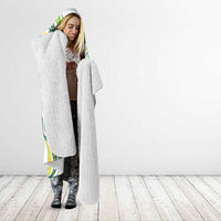 Rugby Cook Islands Avaiki Hooded Blanket White Kuki Airani Tribal Maori Inspired - Polynesian Pride