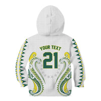 Custom Rugby Cook Islands Avaiki Kid Hoodie White Kuki Airani Tribal Maori Inspired - Polynesian Pride
