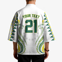 Custom Rugby Cook Islands Avaiki Kimono White Kuki Airani Tribal Maori Inspired - Polynesian Pride