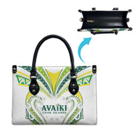 Rugby Cook Islands Avaiki Leather Bag White Kuki Airani Tribal Maori Inspired - Polynesian Pride