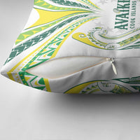 Rugby Cook Islands Avaiki Pillow Cover White Kuki Airani Tribal Maori Inspired - Polynesian Pride