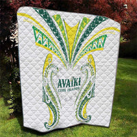 Rugby Cook Islands Avaiki Quilt White Kuki Airani Tribal Maori Inspired - Polynesian Pride