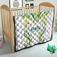 Rugby Cook Islands Avaiki Quilt White Kuki Airani Tribal Maori Inspired - Polynesian Pride