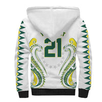 Custom Rugby Cook Islands Avaiki Sherpa Hoodie White Kuki Airani Tribal Maori Inspired - Polynesian Pride
