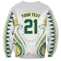 Custom Rugby Cook Islands Avaiki Sweatshirt White Kuki Airani Tribal Maori Inspired - Polynesian Pride