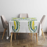 Rugby Cook Islands Avaiki Tablecloth White Kuki Airani Tribal Maori Inspired LT9 - Polynesian Pride