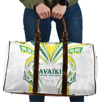 Rugby Cook Islands Avaiki Travel Bag White Kuki Airani Tribal Maori Inspired - Polynesian Pride