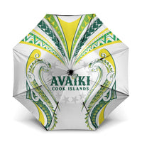 Rugby Cook Islands Avaiki Umbrella White Kuki Airani Tribal Maori Inspired - Polynesian Pride