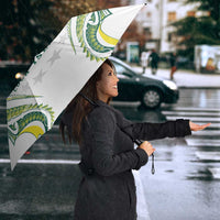 Rugby Cook Islands Avaiki Umbrella White Kuki Airani Tribal Maori Inspired - Polynesian Pride