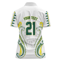 Custom Rugby Cook Islands Avaiki Women Polo Shirt White Kuki Airani Tribal Maori Inspired - Polynesian Pride