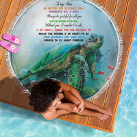 Polynesia Mother's Day Beach Blanket Magnificent Sea Turtle Of Love and Gratitude LT9 - Polynesian Pride