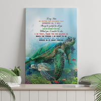 Polynesia Mother's Day Canvas Wall Art Magnificent Sea Turtle Of Love and Gratitude LT9 - Polynesian Pride