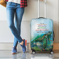 Polynesia Mother's Day Luggage Cover Magnificent Sea Turtle Of Love and Gratitude