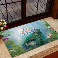 Polynesia Mother's Day Rubber Doormat Magnificent Sea Turtle Of Love and Gratitude LT9 - Polynesian Pride