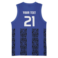 Custom Oceania Football NZ Auckland Basketball Jersey Maori Tribal Pattern LT9 - Polynesian Pride