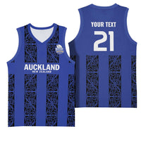 Custom Oceania Football NZ Auckland Basketball Jersey Maori Tribal Pattern LT9 - Polynesian Pride