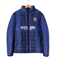 Custom Oceania Football NZ Auckland Padded Jacket Maori Tribal Pattern LT9 - Polynesian Pride