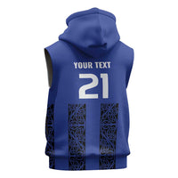 Custom Oceania Football NZ Auckland Sleeveless Hoodie Maori Tribal Pattern LT9 - Polynesian Pride