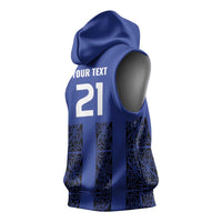 Custom Oceania Football NZ Auckland Sleeveless Hoodie Maori Tribal Pattern LT9 - Polynesian Pride