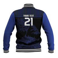 Custom Oceania Football NZ Auckland Baseball Jacket Minimal City Map Style LT9 - Polynesian Pride