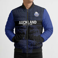 Custom Oceania Football NZ Auckland Bomber Puffer Jacket Minimal City Map Style LT9 - Polynesian Pride