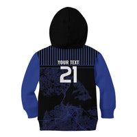 Custom Oceania Football NZ Auckland Kid Hoodie Minimal City Map Style LT9 - Polynesian Pride