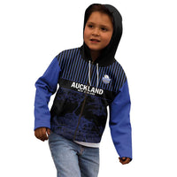 Custom Oceania Football NZ Auckland Kid Hoodie Minimal City Map Style LT9 - Polynesian Pride