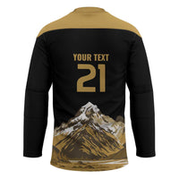 Custom Oceania Football NZ South Island Hockey Jersey Minimal Mount Cook Silhouette LT9 - Polynesian Pride