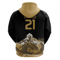 Custom Oceania Football NZ South Island Hoodie Minimal Mount Cook Silhouette
