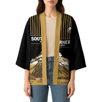 Custom Oceania Football NZ South Island Kimono Minimal Mount Cook Silhouette