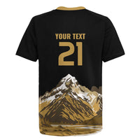 Custom Oceania Football NZ South Island Rugby Jersey Minimal Mount Cook Silhouette LT9 - Polynesian Pride