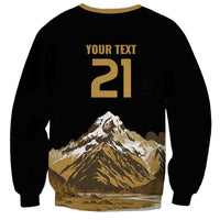 Custom Oceania Football NZ South Island Sweatshirt Minimal Mount Cook Silhouette LT9 - Polynesian Pride