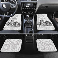 Aroha Maori Language Car Mats Te Reo Maori Inspired Art LT9 Set 4pcs white - Polynesian Pride