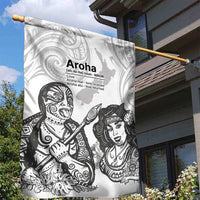 Aroha Maori Language Garden Flag Te Reo Maori Inspired Art LT9 - Polynesian Pride