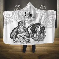 Aroha Maori Language Hooded Blanket Te Reo Maori Inspired Art LT9 - Polynesian Pride