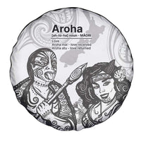 Aroha Maori Language Spare Tire Cover Te Reo Maori Inspired Art LT9 - Polynesian Pride