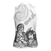 Aroha Maori Language Women Sleeveless Polo Shirt Te Reo Maori Inspired Art