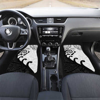 Kia Haka Maori language Car Mats Te Reo Maori Inspired Art LT9 Set 2pcs - Front white - Polynesian Pride