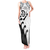 Kia Haka Maori language Tank Maxi Dress Te Reo Maori Inspired Art LT9 Women white - Polynesian Pride