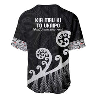 Kia Mau Ki To Ukaipo Baseball Jersey Te Reo Maori Koru Fern Art