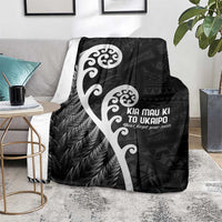 Kia Mau Ki To Ukaipo Blanket Te Reo Maori Koru Fern Art LT9 - Polynesian Pride