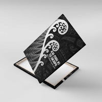 Kia Mau Ki To Ukaipo Canvas Wall Art Te Reo Maori Koru Fern Art LT9 With Frame Black - Polynesian Pride